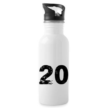 20 - Water bottle with straw - white - Right