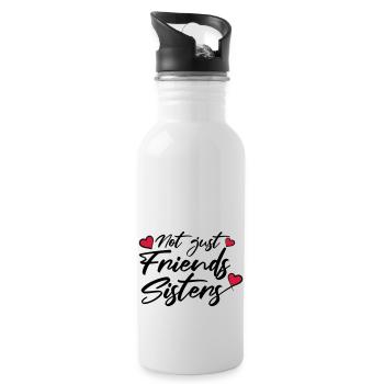 Hearts Friends Sisters - Water bottle with straw - white - Right
