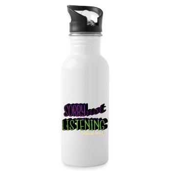 sport golfhoodie birthday golfgirls humor happy - Trinkflasche mit integriertem Trinkhalm - Weiß - Rechts