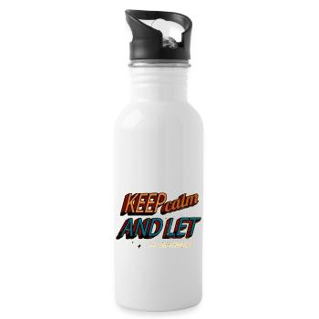 putter golflover sports golflove fun gift idea - Water bottle with straw - white - Right