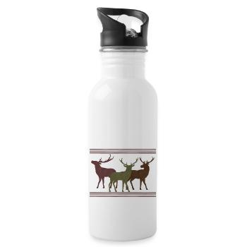 Cerf - Gourde avec paille intégrée - blanc - Droite