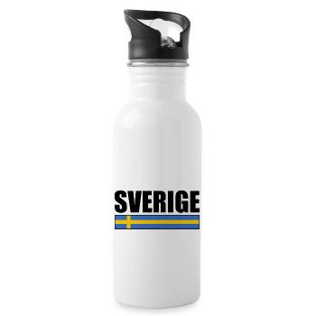 sverige - Gourde avec paille intégrée - blanc - Droite