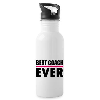Best coach ever - Gourde avec paille intégrée - blanc - Droite