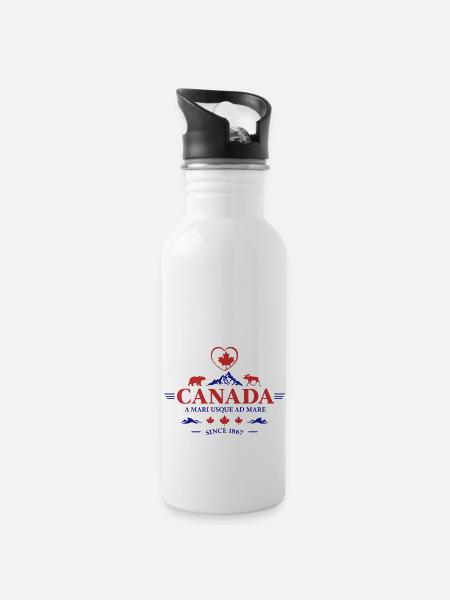Canada Vancouver Montréal Toronto Maple Leaf Bears - Gourde avec paille intégrée - blanc