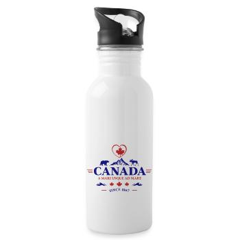 Canada Vancouver Montreal Toronto Maple Leaf Bears - Water bottle with straw - white - Right