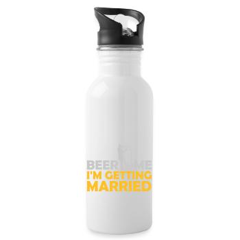 Beer Me Me marier - Gourde avec paille intégrée - blanc - Droite
