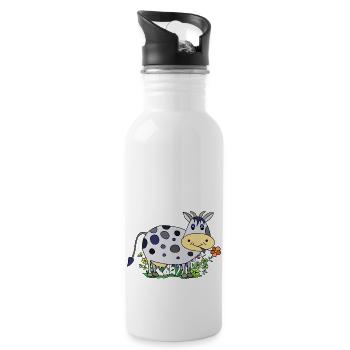 Cow - Water bottle with straw - white - Right