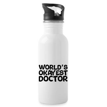 Le médecin le plus correct du monde - Gourde avec paille intégrée - blanc - Droite