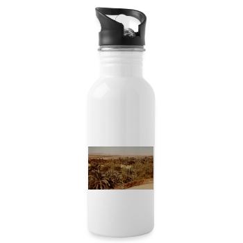 A Tree And Good Sky - Trinkflasche mit integriertem Trinkhalm - Weiß - Rechts