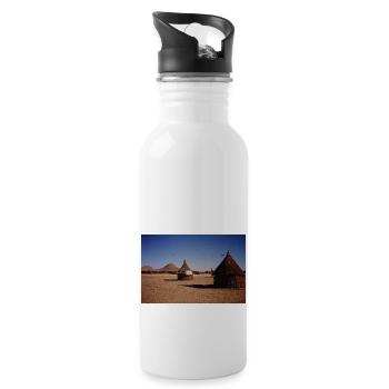 Egypt - Trinkflasche mit integriertem Trinkhalm - Weiß - Rechts