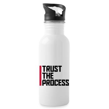 trust the process Quote - Water bottle with straw - white - Right
