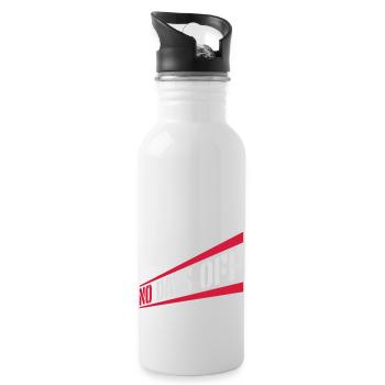no days off quote - Water bottle with straw - white - Right