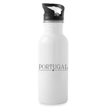 Portugal T-Shirt: Sonne, Meer, Stil - Trinkflasche mit integriertem Trinkhalm - Weiß - Rechts