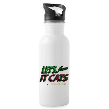 kitten cool aww funny quote rainbow cat persian - Trinkflasche mit integriertem Trinkhalm - Weiß - Rechts