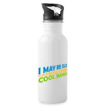 I may be old - Water bottle with straw - white - Right