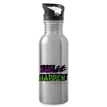 blackhistory sayings antiracism funny sayings - Trinkflasche mit integriertem Trinkhalm - Lightsilver - Rechts