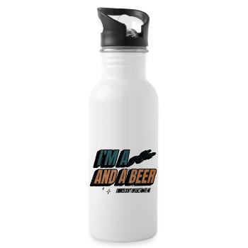 golfiphonecase funny golf course funny bowling - Trinkflasche mit integriertem Trinkhalm - Weiß - Rechts