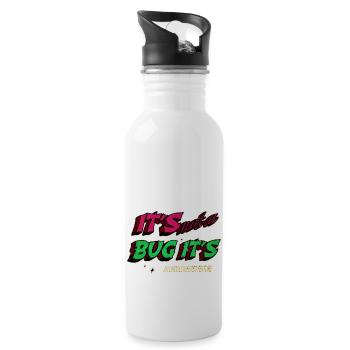 birthday present idea happy computer scientist - Trinkflasche mit integriertem Trinkhalm - Weiß - Rechts