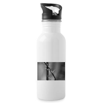 Danger - Trinkflasche mit integriertem Trinkhalm - Weiß - Rechts