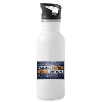 Failure is not an option saying lettering Graffiti - Water bottle with straw - white - Right