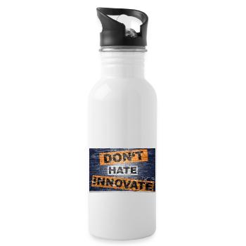 hassen Sie nicht innovate Say Lettering Graffiti - Trinkflasche mit integriertem Trinkhalm - Weiß - Rechts