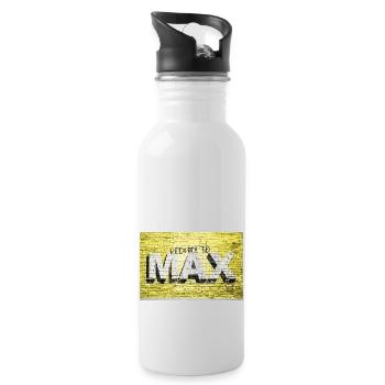 Reduce to Max Motivation Quote Graffiti - Water bottle with straw - white - Right