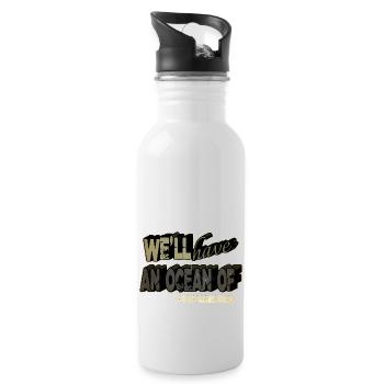 funny gym beach bodybuilder fairy tail baby - Trinkflasche mit integriertem Trinkhalm - Weiß - Rechts