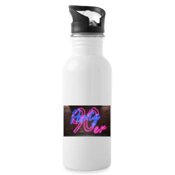 Neon Neon Signs 90s Party - Water bottle with straw - white - Right