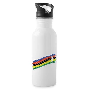 Radsport-Weltmeister #3 - Trinkflasche mit integriertem Trinkhalm - Weiß - Rechts