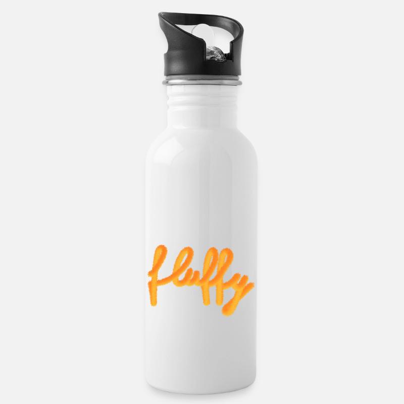 Pelucheux - Gourde avec paille intégrée - blanc