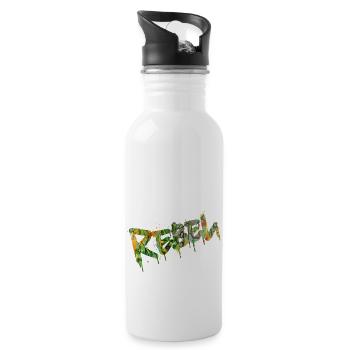 Rebel Rebels Lustige Retro Musik Hip Hop Rocknroll - Trinkflasche mit integriertem Trinkhalm - Weiß - Rechts