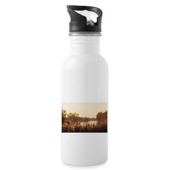 Lesum - Trinkflasche mit integriertem Trinkhalm - Weiß - Rechts