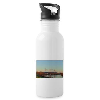 Weserstadion - Trinkflasche mit integriertem Trinkhalm - Weiß - Rechts