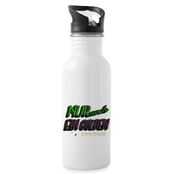 geek terrier hundehalter geburtstagsgeschenk tier - Trinkflasche mit integriertem Trinkhalm - Weiß - Rechts