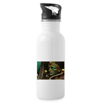 god by daniel costa - Water bottle with straw - white - Right