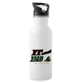awesome health informatics specialist clothing - Trinkflasche mit integriertem Trinkhalm - Weiß - Rechts