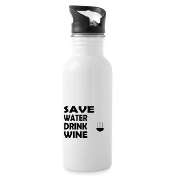 Biking Running Marathon Triathlon Bike - Water bottle with straw - white - Right