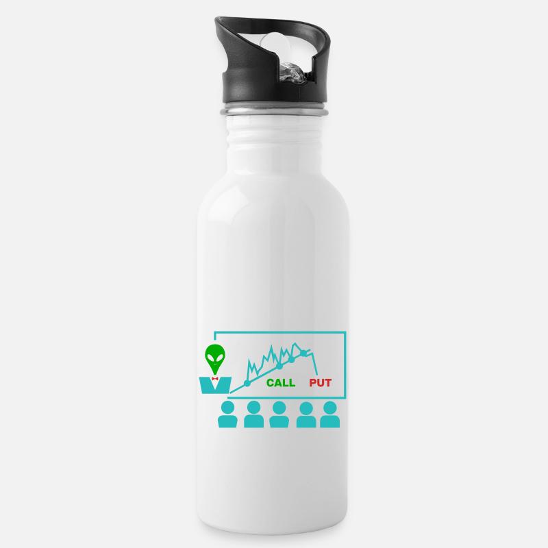 Trading Workshop - Water bottle with straw - white