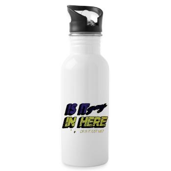 30 years heart one race bear bible verse jokes - Water bottle with straw - white - Right