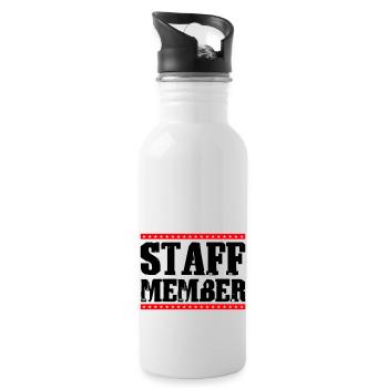 Staff Member - Water bottle with straw - white - Right