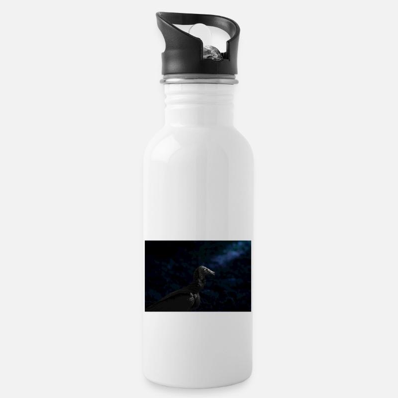 vulture - Water bottle with straw - white
