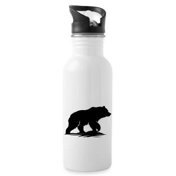 bär - Trinkflasche mit integriertem Trinkhalm - Weiß - Rechts