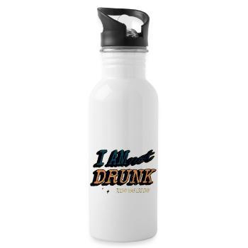 frein à disque humour churrascada bday cadeau graphique - Gourde avec paille intégrée - blanc - Droite