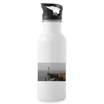 Seaton sluice - Water bottle with straw - white - Right