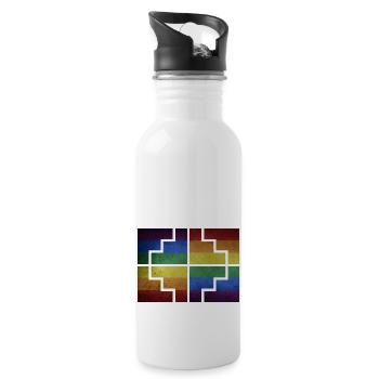 Geometrics - Water bottle with straw - white - Right