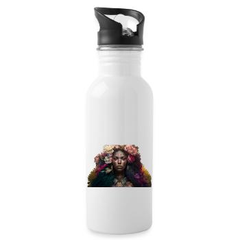 Cadeau Femme Vaudou - Gourde avec paille intégrée - blanc - Droite