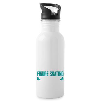 I'm Not Yelling This is My Figure Skating Coach Vo - Water bottle with straw - white - Right