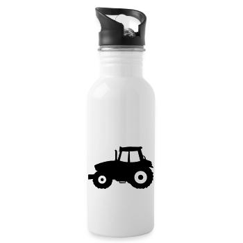 tracteur - Gourde avec paille intégrée - blanc - Droite