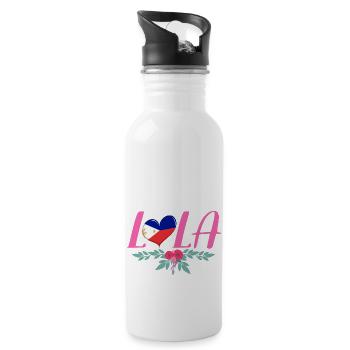 Philippines Filipino Flag Pride I Cadeau - Gourde avec paille intégrée - blanc - Droite