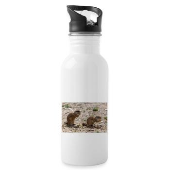 African ground squirrels Borstenhörnchen Xerus - Water bottle with straw - white - Right